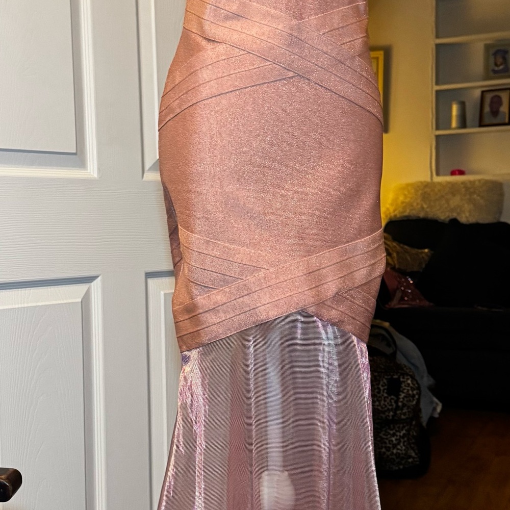 Women’s Elegant Pink Strapless Dress